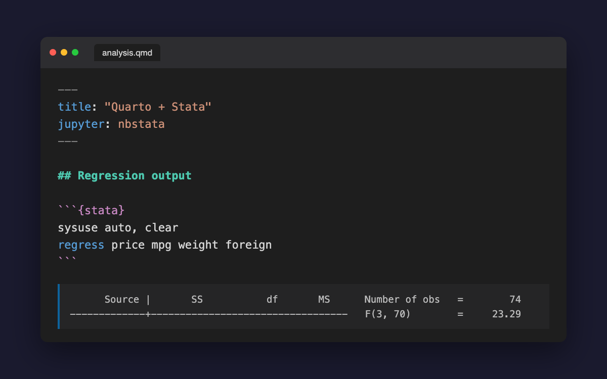 Quarto Stata Helper